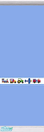 Sims 2 — Trains Planes and Trucks Nursery Set wal by cemre — Trains Planes and Trucks theme used in this set.