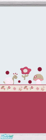 Sims 2 — Blossoms Nursery Set Wallpaper Two by cemre — Flowers, butterflies and mushrooms..