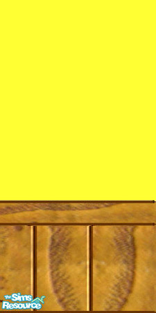 Sims 2 — Garfield wall2 by ead425 — wood panel and yellow paper
