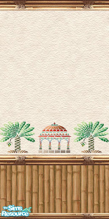 Sims 2 — am_asian05 by Cruella — Asian themed walls.