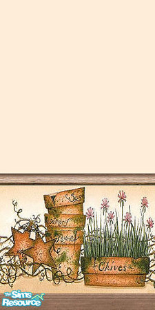 Sims 2 — Spices by Lorah — Thyme, sage, rosemary, chives, clay pots, rusty stars and growing spices for your kitchen.