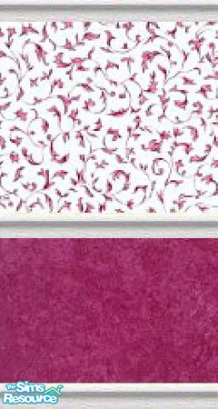 Sims 2 — K8SRoseChinaWLL10 by Kate139 — The complete set consists of 20 walls & 6 floors so its offered in 2 parts.