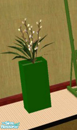 Sims 2 — Dark Design's Green Boxy Spikey Plant by Dark_Design — This is a part of the collection of six pieces, each done