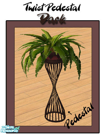 Sims 2 — Twist Pedestal Dark by solfal — Match all the Twist items. You need the mesh package to get this item to work