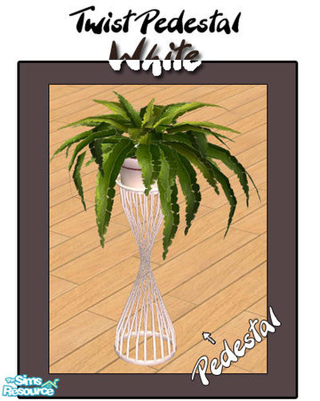 Sims 2 — Twist Pedestal White by solfal — Match all the Twist items. You need the mesh package to get this item to work