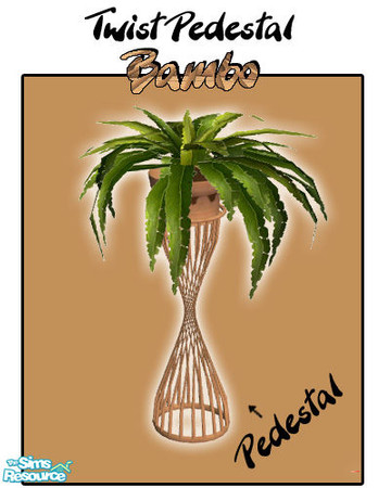 Sims 2 — Twist Pedestal Bamboo by solfal — Match all the Twist items. You need the mesh package to get this item to work