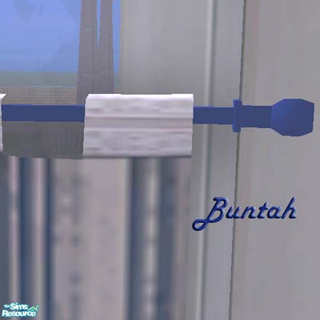 Sims 2 — Comfy Kitchen Blue Curtain Rods by buntah — This is part of my Comfy Kitchen set.
