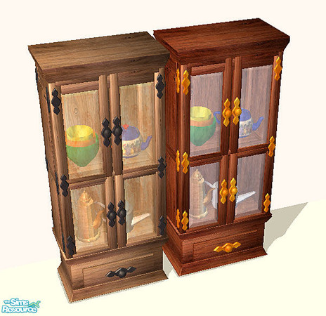 Sims 2 — dh-lightwood-cupboard by Dincer — this is the sims2 version of my famous lightwood set for sims1... 