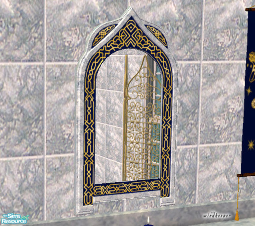 Sims 2 — Asian blue marble mirror by TSR Archive — Asian blue marble mirror