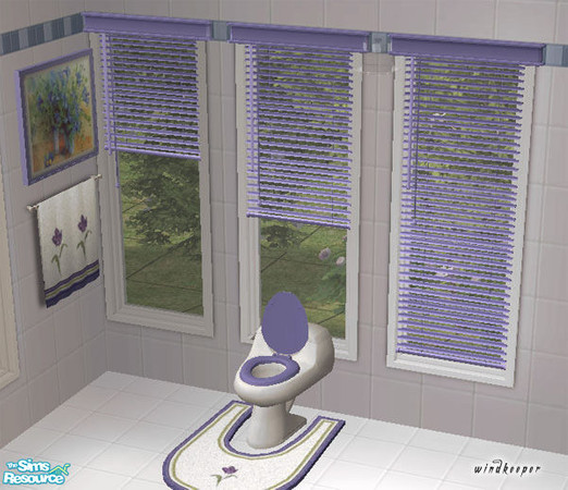 Sims 2 — Iris Blinds by Windkeeper — This color will work for Maxis blinds, as well as for "Longer blinds" and
