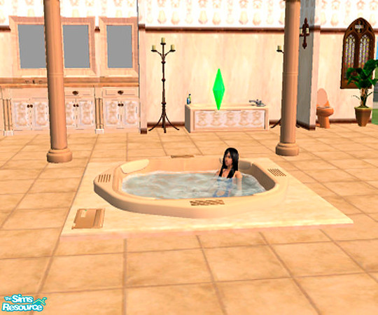 Sims 2 — ljk Ladies Dressing Room by ljkane — Lovely coral themed dressing room/spa for our lovely Sim ladies, complete