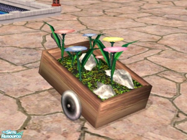 Sims 2 — Decorative Flower Carts - Recolor No1 by LaLunaRossa72 — Make sure to download the Decorative Flower Carts -