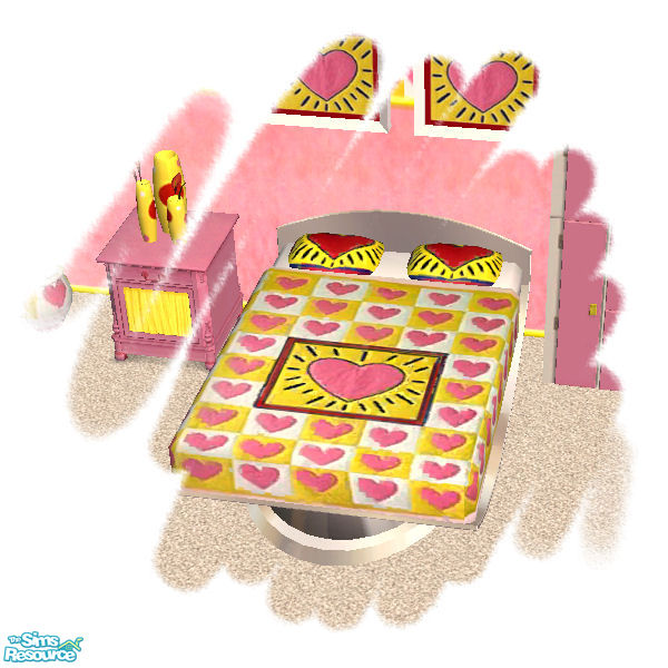 The Sims Resource Hearts Bedding