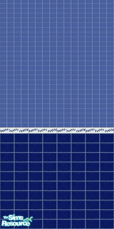 Sims 2 — The Blue Tile Collection 4 by Girl-from-mars — Cobolt blue tile wall, perfect for bathroom or kitchen. Tiles may