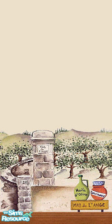 Sims 2 — Black Olives 6 by Lorah — An olive grove wallpaper for your Sims home. 