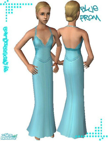 Sims 2 Prom The Sims Resource - Blue Prom Dress
