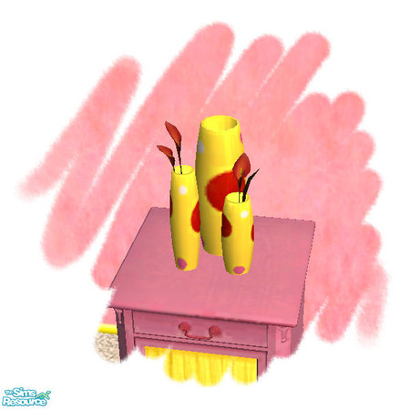 Sims 2 — Hearts Vases by paulajedi — Hearts Dorm Room - Vases