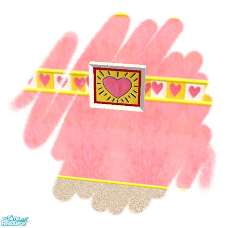 Sims 2 — Hearts Painting by paulajedi — Hearts Dorm Room - painting