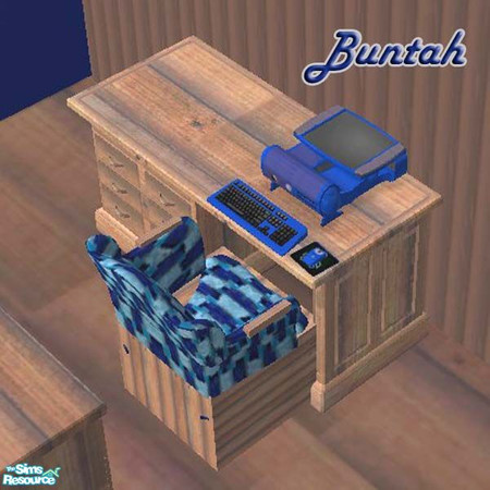 Sims 2 — Comfy Kitchen Desk by buntah — This is part of my Comfy Kitchen set.