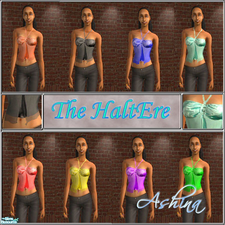 Sims 2 — The HaltEre Collection by ashina — This collection of halters include eight different colors that will be