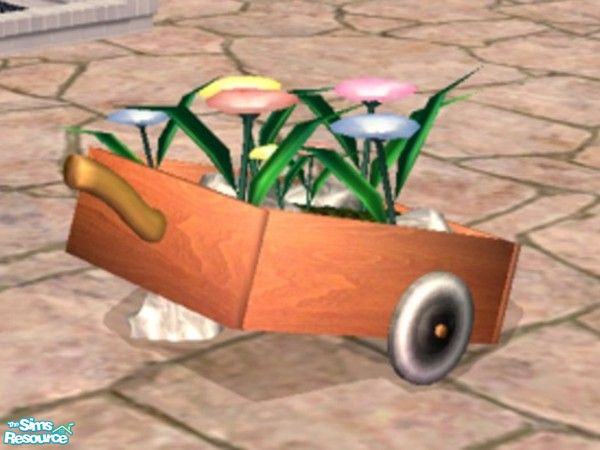 Sims 2 — Decorative Flower Carts - Recolor No3 by LaLunaRossa72 — Make sure to download the Decorative Flower Carts -