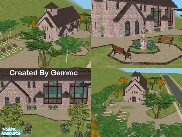 Sims 2 — St Marys by gemmc — If your sims are lacking community spirit, then why not place this decorative church with
