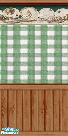 Sims 2 — am_kitchenseries60 by Cruella — Kitchen series 58-60, done as a request in green plaid.