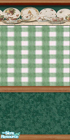 Sims 2 — am_kitchenseries59 by Cruella — Kitchen series 58-60, done as a request in green plaid.