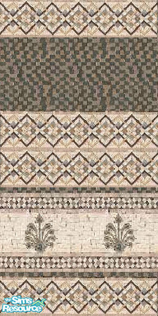 Sims 2 — Ancient mosaic wall 4 by Helena — -