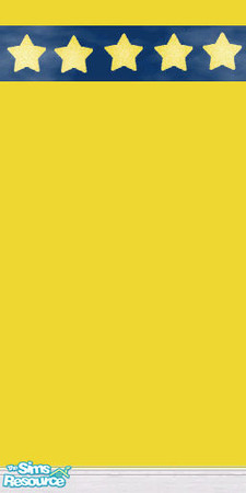 Sims 2 — Starry border yellow wall by atrgirl77 — A bright yellow wall with a blue starry border at the top