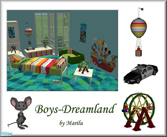 Sims 2 — Boysroom Dreamland by marilu — Bedroom for the little Boys