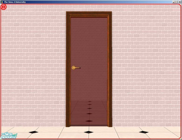 Sims 2 — Glass Doors - Medium Wood, Red Glass by dddrake — Glass Doors - Medium Wood, Red Glass --Set-- Glass Doors in 4