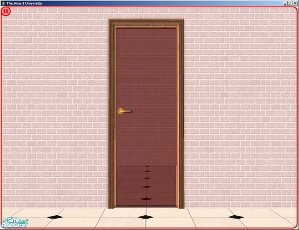 Sims 2 — Glass Doors - Light Wood, Red Glass by dddrake — Glass Doors - Light Wood, Red Glass --Set-- Glass Doors in 4