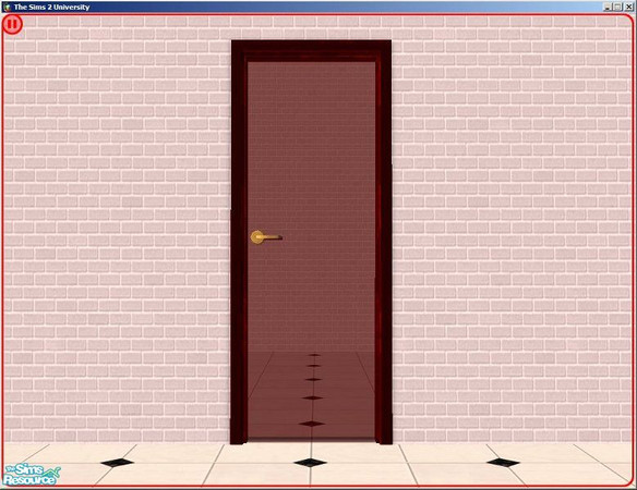 Sims 2 — Glass Doors - Dark Wood, Red Glass by dddrake — Glass Doors - Dark Wood, Red Glass --Set-- Glass Doors in 4