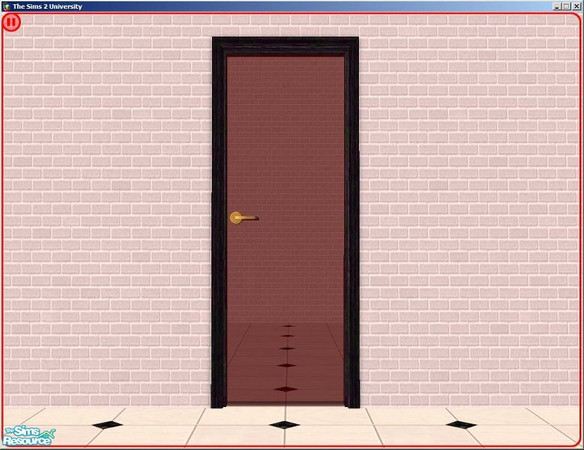 Sims 2 — Glass Doors - Black Wood, Red Glass by dddrake — Glass Doors - Black Wood, Red Glass --Set-- Glass Doors in 4