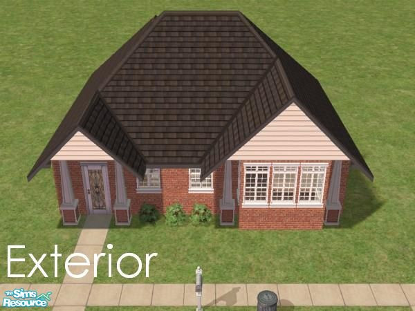 Sims 2 — 2 South Circle by bcfox40 — This house offers 2 bedrooms, a kitchen, living room, spacious bathroom, and a nice