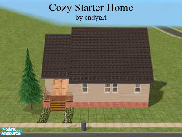 Sims 2 — Cozy Starter by oldmember_cndygrl2 — Open floorplan with room to remodel once Sim becomes established in a