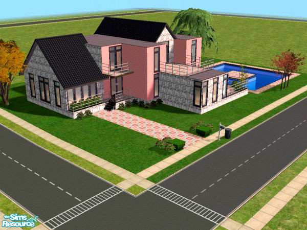 Sims 2 — Cagual by Andres-Chile — A comfortable house, with a modern style and nice colors, three bedroom, three