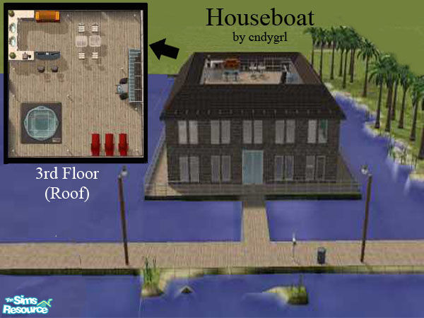 Sims 2 — Houseboat by oldmember_cndygrl2 — Does your Sim family love the water? If so, what could be better than living