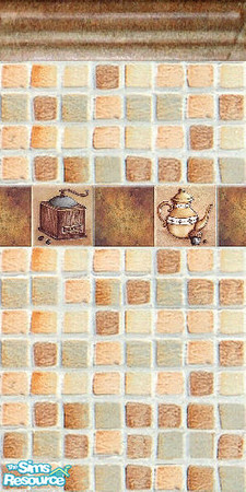 Sims 2 — Cotto wall 4 by Helena — -