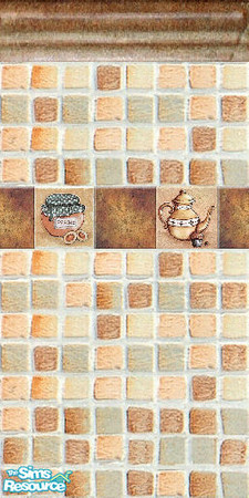 Sims 2 — Cotto wall 3 by Helena — -