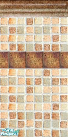 Sims 2 — Cotto wall 2 by Helena — -
