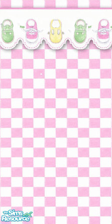 Sims 2 — Kids Pink Shoes by STP Carly — Matching printed kids walls for those twins and triplets in the family!