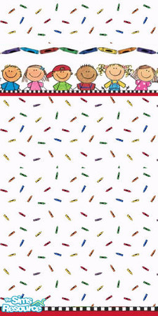 Sims 2 — Kids Red Crayon by STP Carly — Fun walls for kids of all ages!