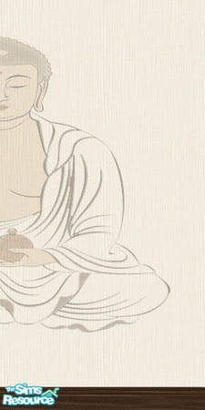 Sims 2 — Buddha's Shelter bedroomset, Buddha Wall by BetterbeSim — Buddha is watching over your Sims, while there are