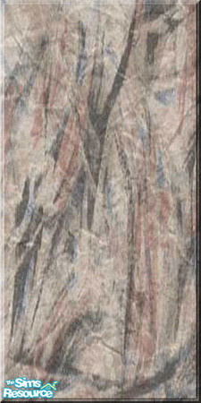 Sims 2 — Mans Shower by Lorah — Man's marble shower tile in black, cream, raspberry, blue and beige.