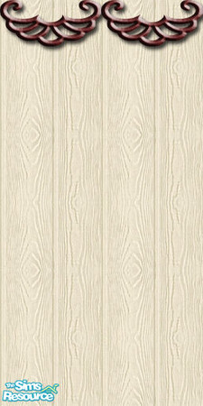 Sims 2 — White Siding With Burgundy Trim by TSR Archive — Wall proportions are correct in the game.