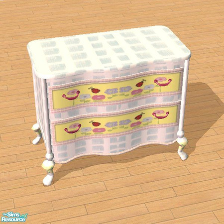 Sims 2 — ChicaShab Blue Dresser by STP Carly — ChicaShab bedroom set for that handpainted look.