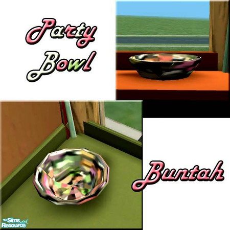 Sims 2 — Party Bowl by buntah — This is part of Buntah's Bowls collection and requires the base mesh bowl in order to see