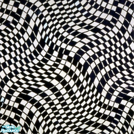 Sims 2 — blackwhite_wildroad_tile by slinki — Tile with black and white designs going many directions.